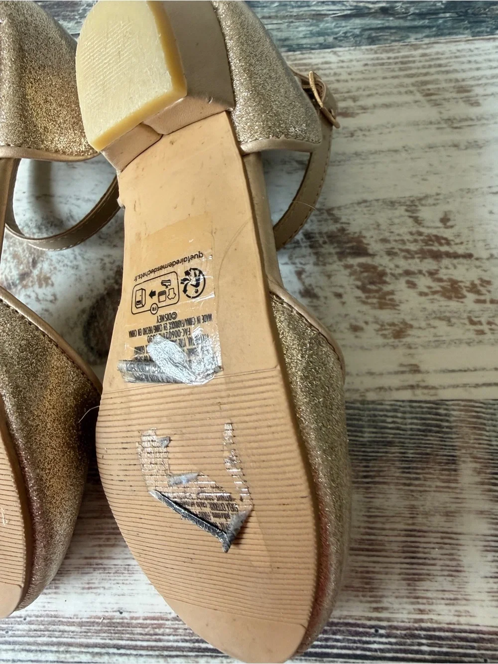 DISNEY Bibbidi Bobbidi Boutique Disney Princess SHOES w Kitten Heels Girls Sz 12